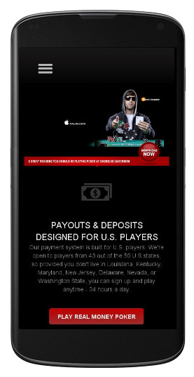 Americas Cardroom Mobile Friendly Website