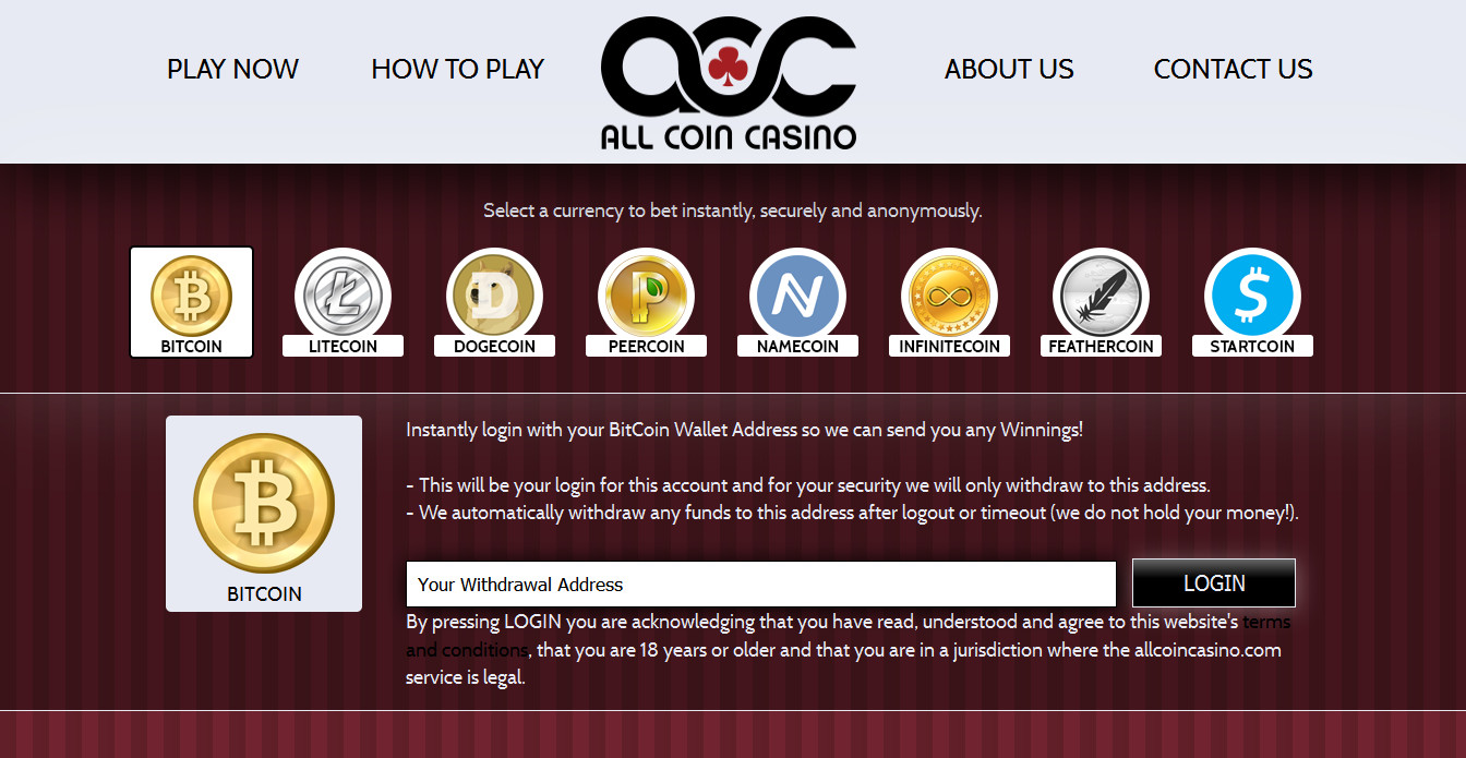 All Coin Casino Account Registration