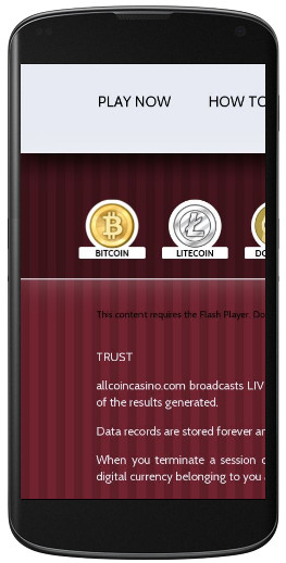 All Coin Casino Is Not Mobile Friendly
